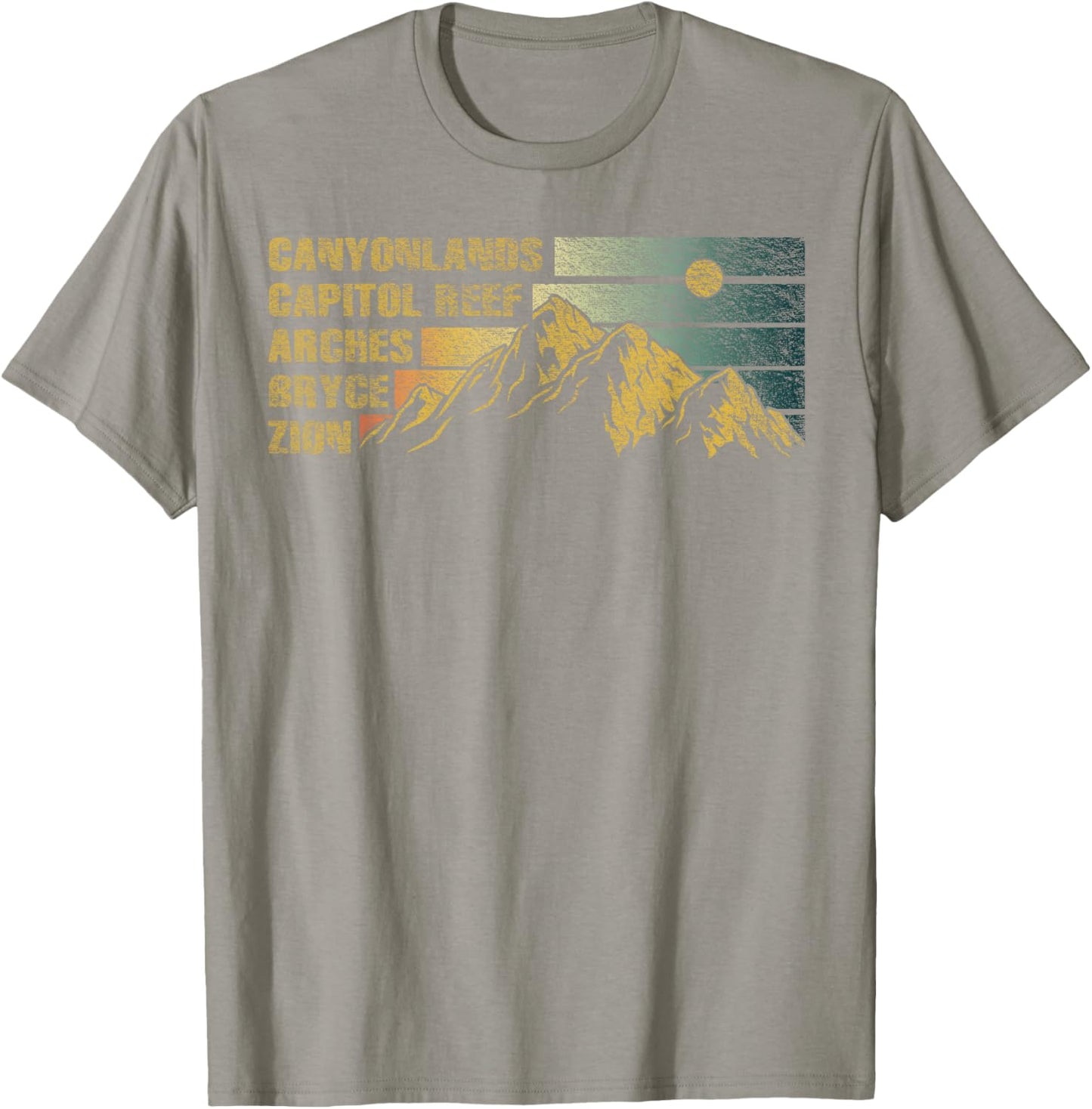 Vintage Utah Souvenir Big 5 Utah Mighty Five National Park T-Shirt - T-Shirt | Sand