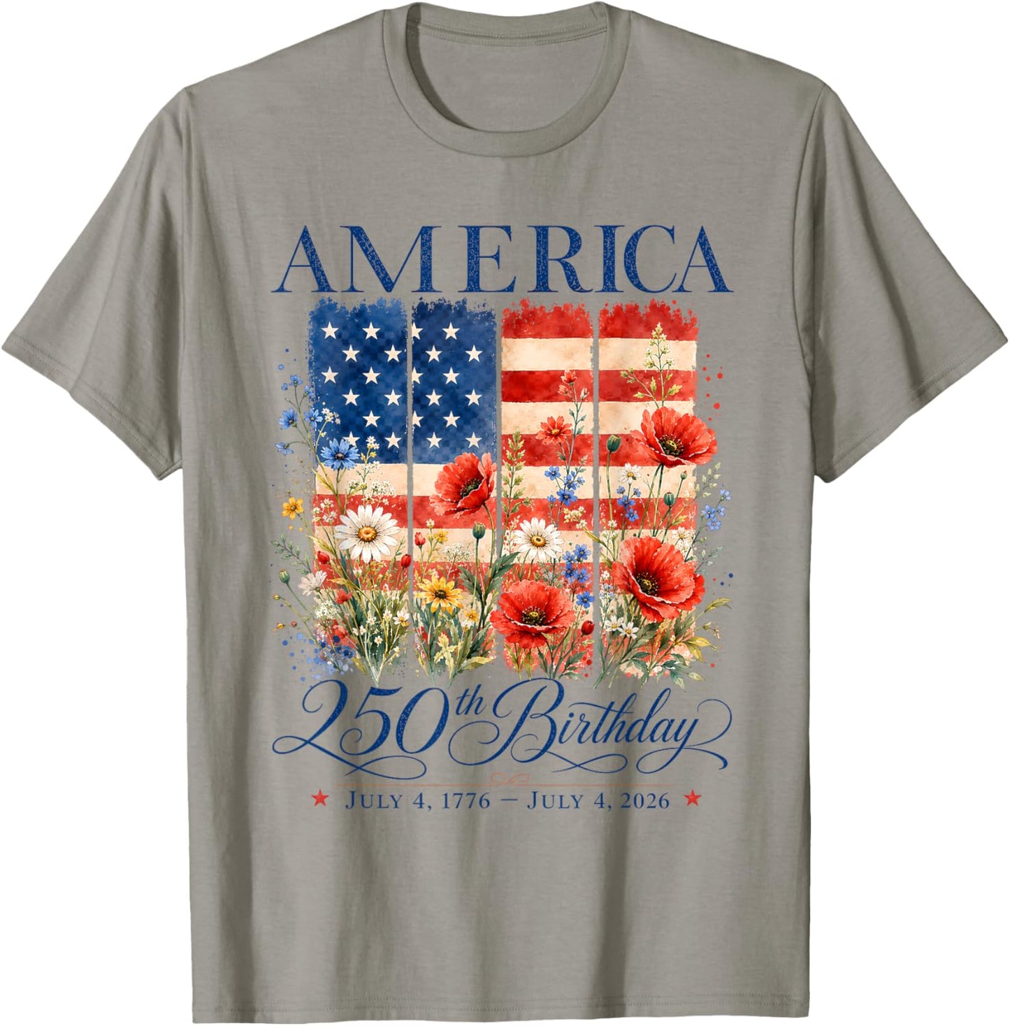 250th Anniversary USA Women 4th of July America 250 Years T-Shirt - T-Shirt | Sand