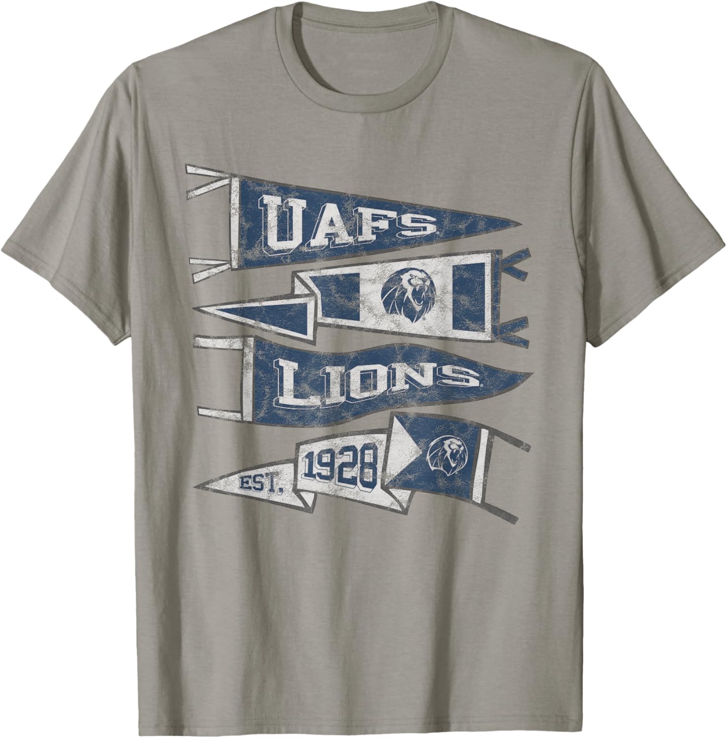 University of Arkansas Fort Smith Lions Distressed Pennants T-Shirt - T-Shirt | Sand