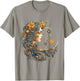 Mystical Sun and Moon with Woman Mystical Flowers Aesthetic T-Shirt - T-Shirt | Sand