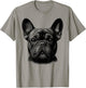 Head Portrait of a Cute French Bulldog T-Shirt - T-Shirt | Sand