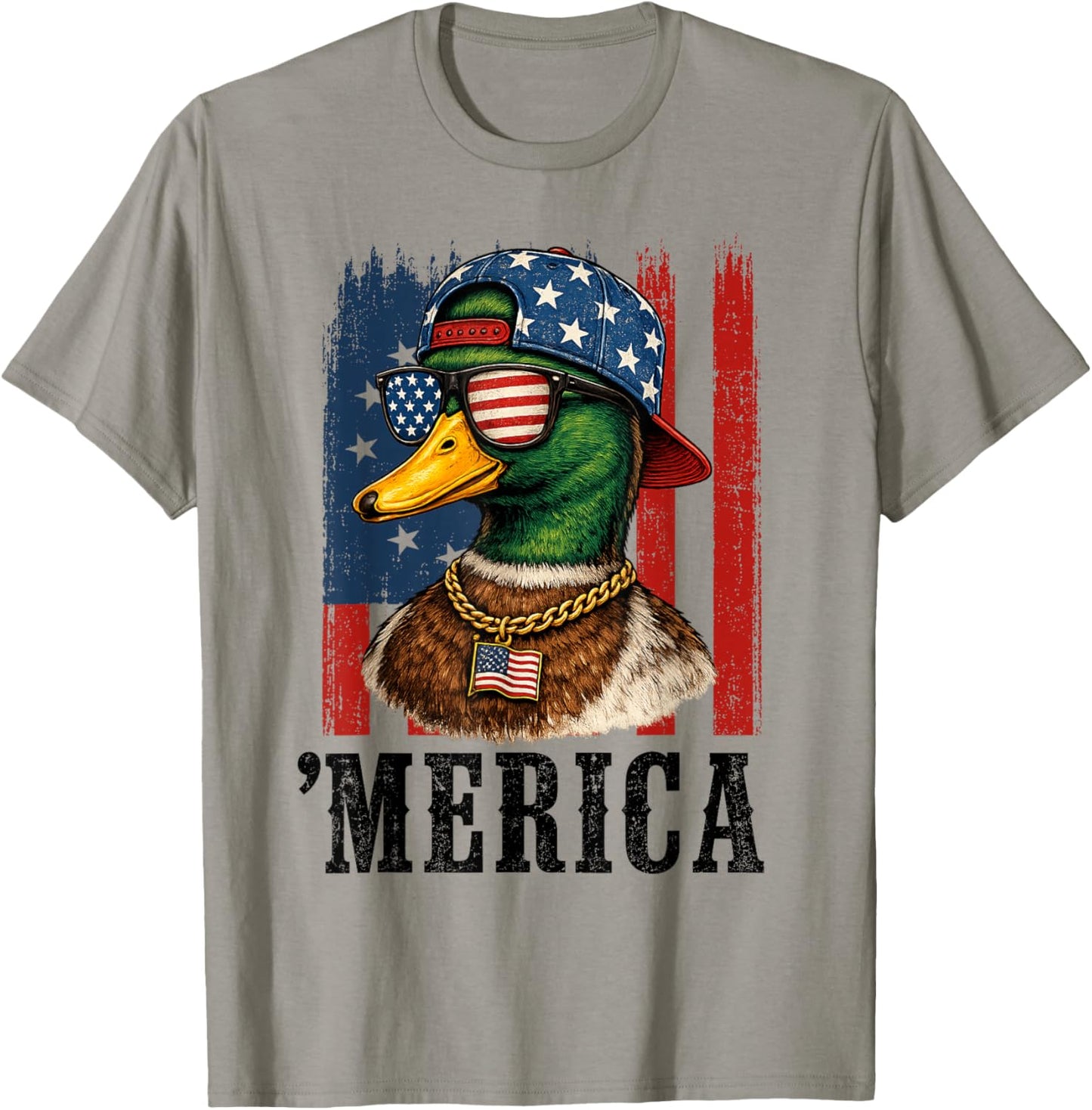 4th of July Cool Duck USA American Flag Goose Patriotic Boys T-Shirt - T-Shirt | Sand