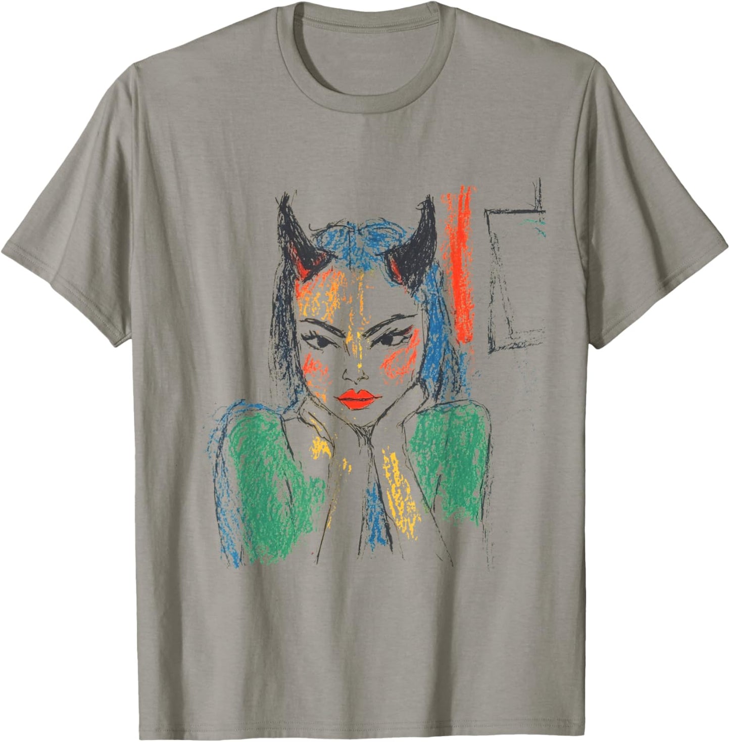 Pop Art Colorful Devil Goth T-Shirt - T-Shirt | Sand