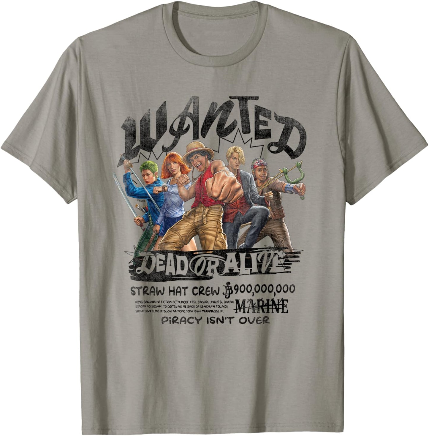 One Piece Straw Hat Crew Dead Or Alive T-Shirt - T-Shirt | Sand