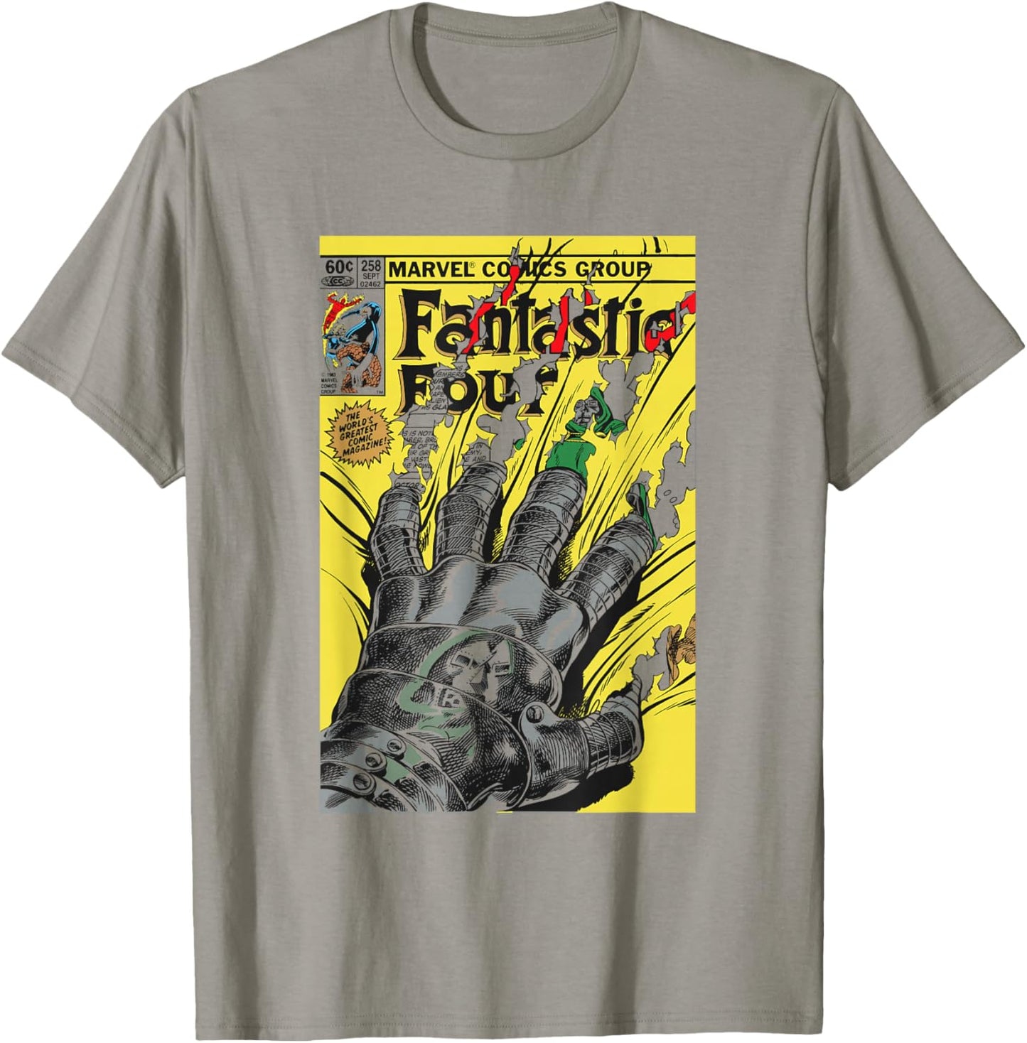 Fantastic Four Comic Dr Doom Hand , white, S T-Shirt - T-Shirt | Sand