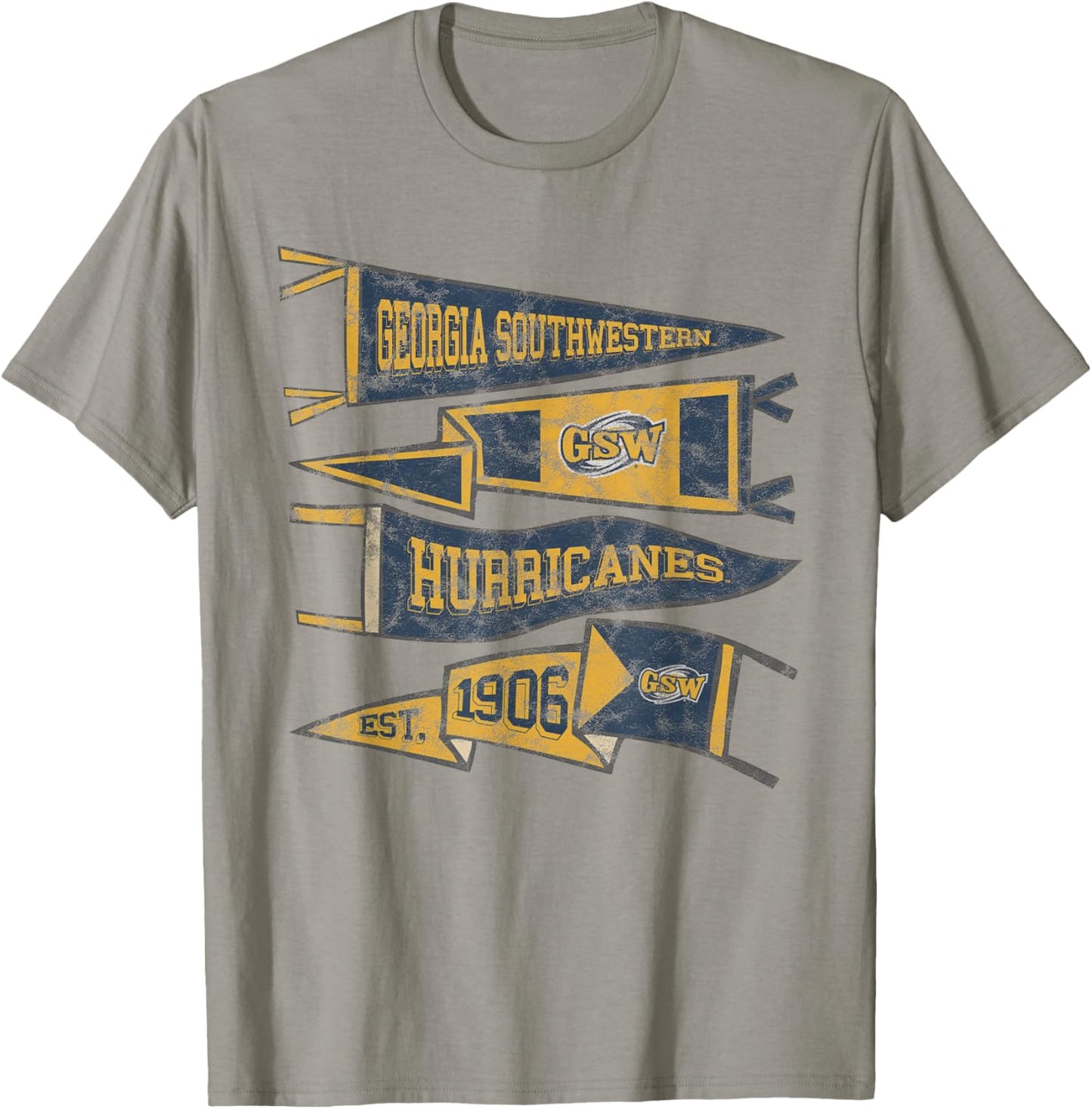 Georgia Southwestern State GSW Hurricanes Pennants T-Shirt - T-Shirt | Sand