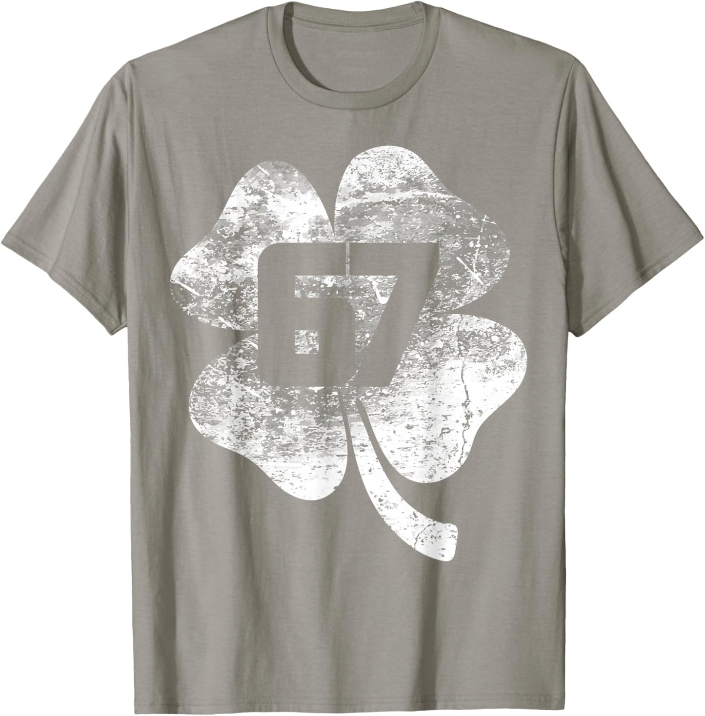 Lucky 67 Clover Green Shamrock St Patrick Vintage Design T-Shirt - T-Shirt | Sand