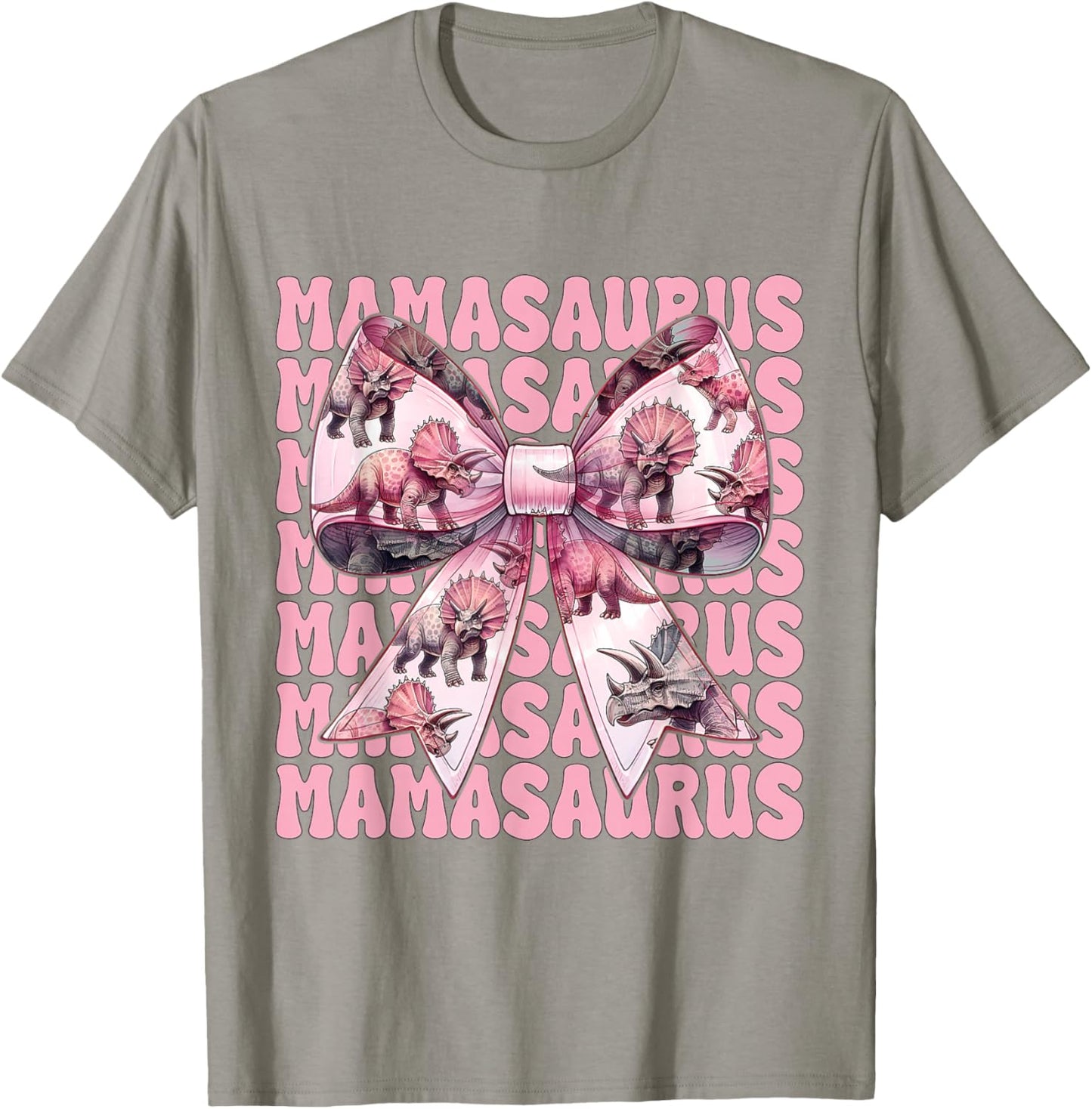 Mamasaurus Triceratops Mama Dinosaur Mom Mother's Day T-Shirt - T-Shirt | Sand