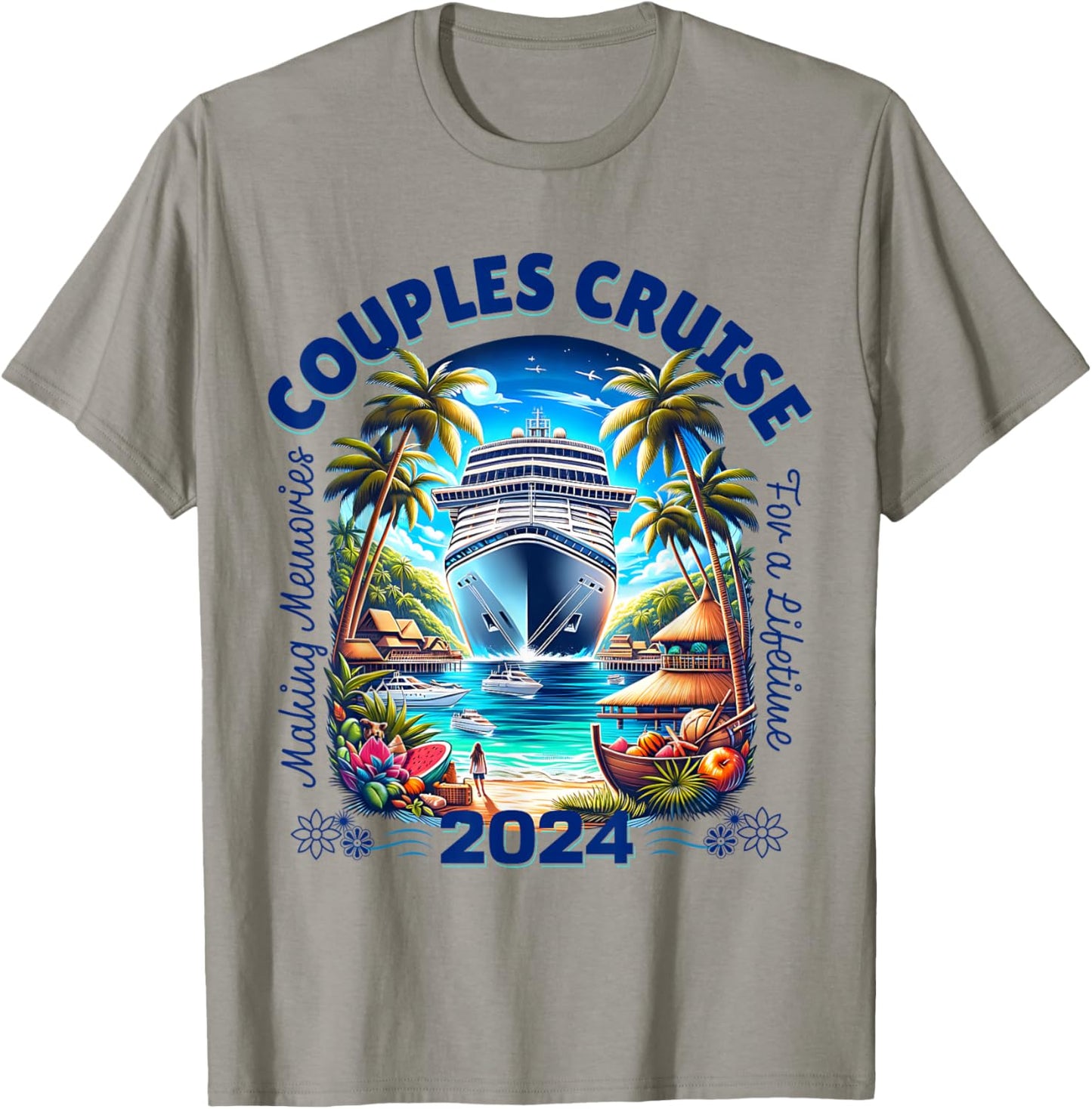 Making Memories For A Lifetime Matching Couples Cruise 2024 T-Shirt - T-Shirt | Sand