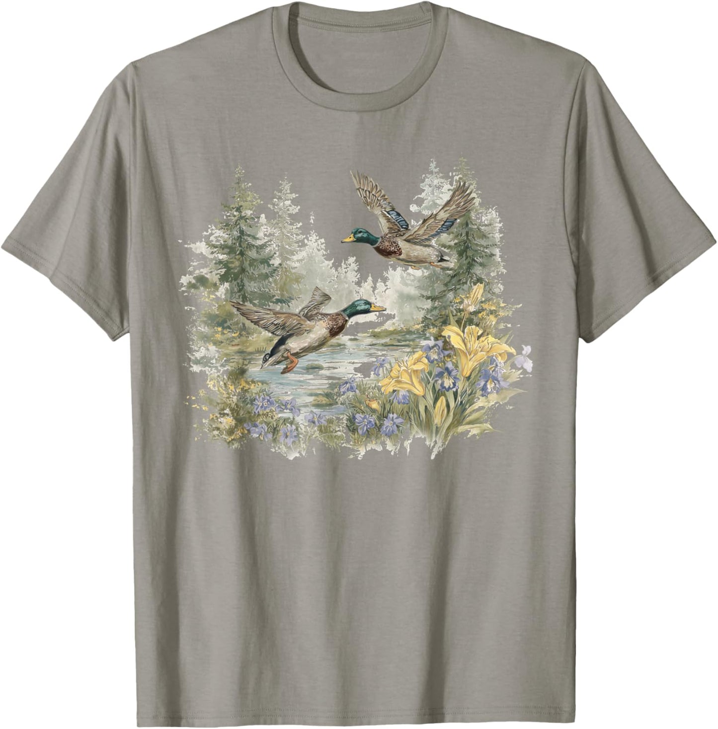 Mallard Duck Hunting Season Hunter Outdoor Vintage Wildlife T-Shirt - T-Shirt | Sand
