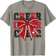 Cheerleading Coquette Black and Red Cheer Mom Football Team T-Shirt - T-Shirt | Sand