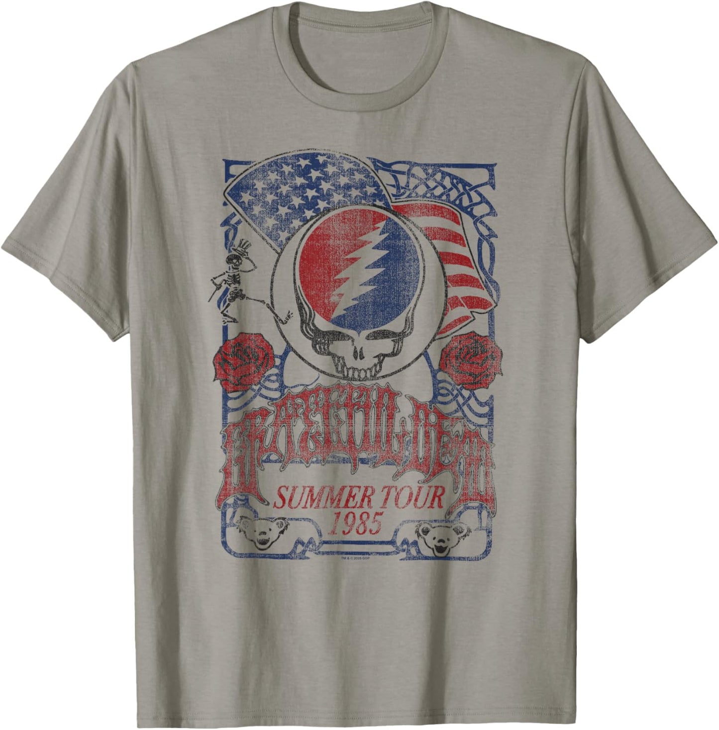 Grateful Dead Americana Summer '85 Tour Vintage Band T-Shirt - T-Shirt | Sand