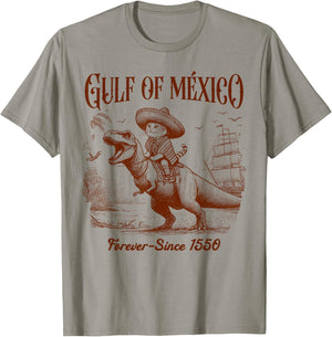 Gulf Of Mexico Travel Cat & Dinosaur Gulf Of Mexico Trip Women T-Shirt - T-Shirt | Sand