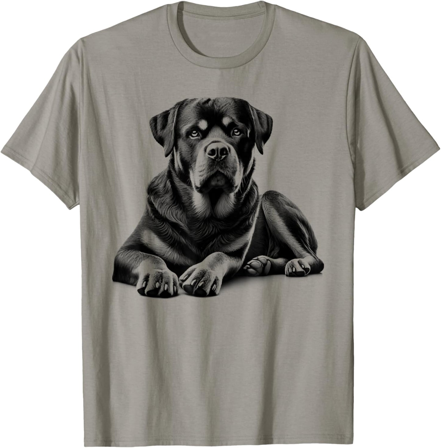 Rottweiler Dog in Lying Pose T-Shirt - T-Shirt | Sand