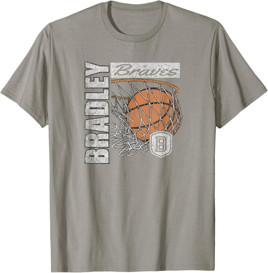 Bradley Braves Vintage Basketball 90's Red T-Shirt - T-Shirt | Sand