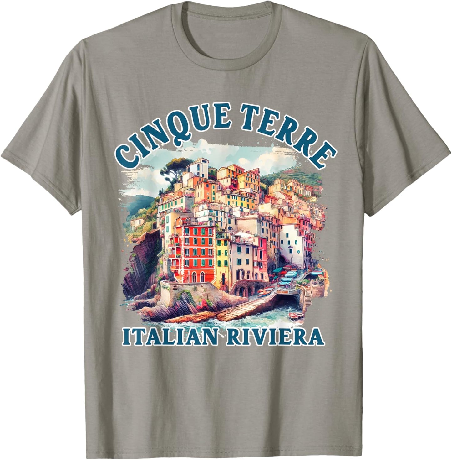 Cinque Terre Travel Italy Trip Cinque Terre Italian Riviera T-Shirt - T-Shirt | Sand