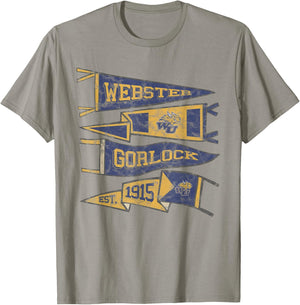 Webster University Gorloks Distressed Pennants T-Shirt - T-Shirt | Sand