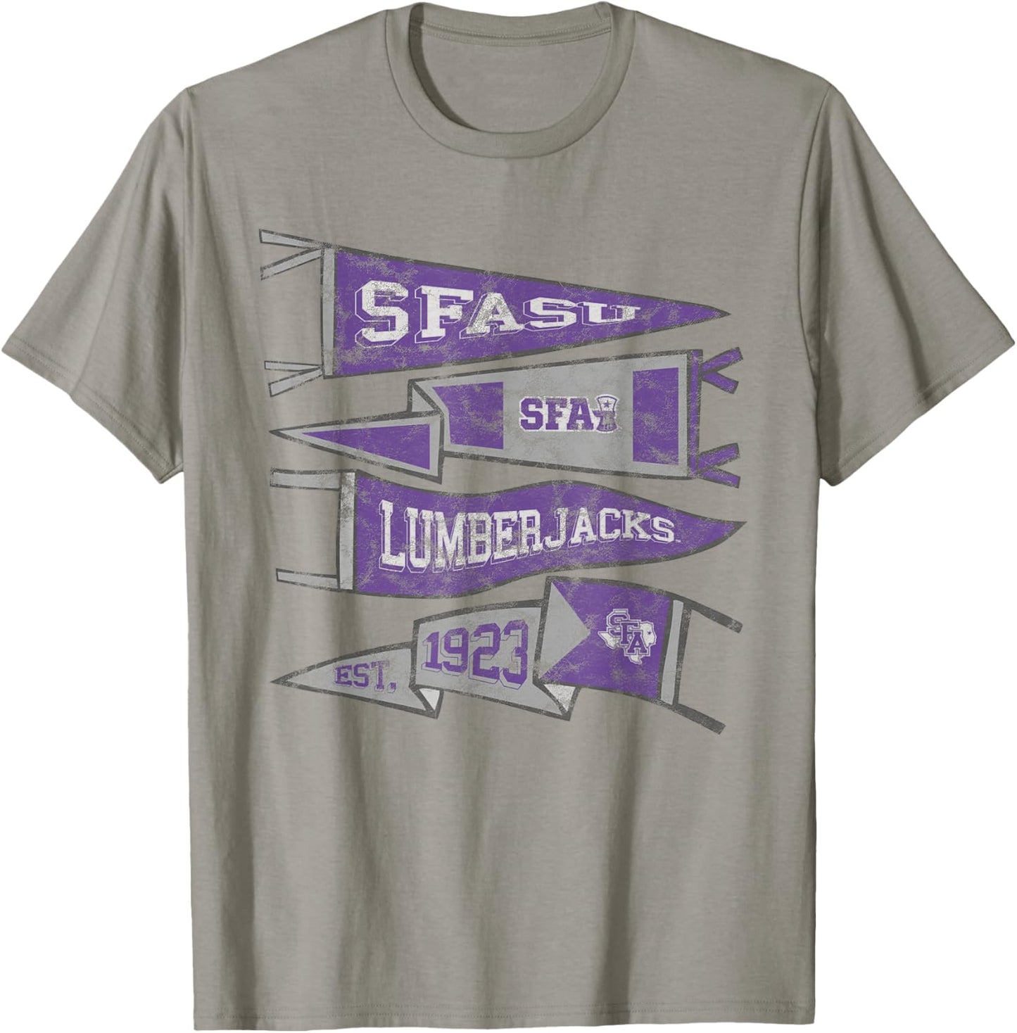 Stephen F. Austin State Lumberjacks Distressed Pennants T-Shirt - T-Shirt | Sand