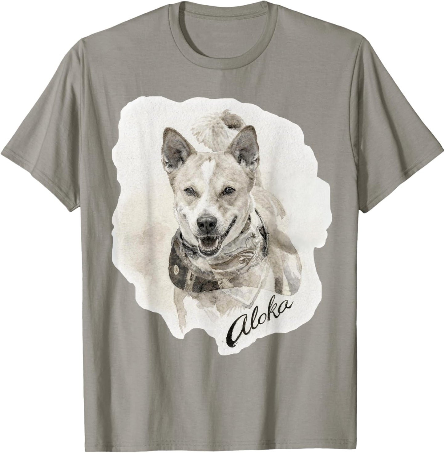 Aloka The Walk for Peace Dog Spreading Hope Indian Ink Art T-Shirt - T-Shirt | Sand