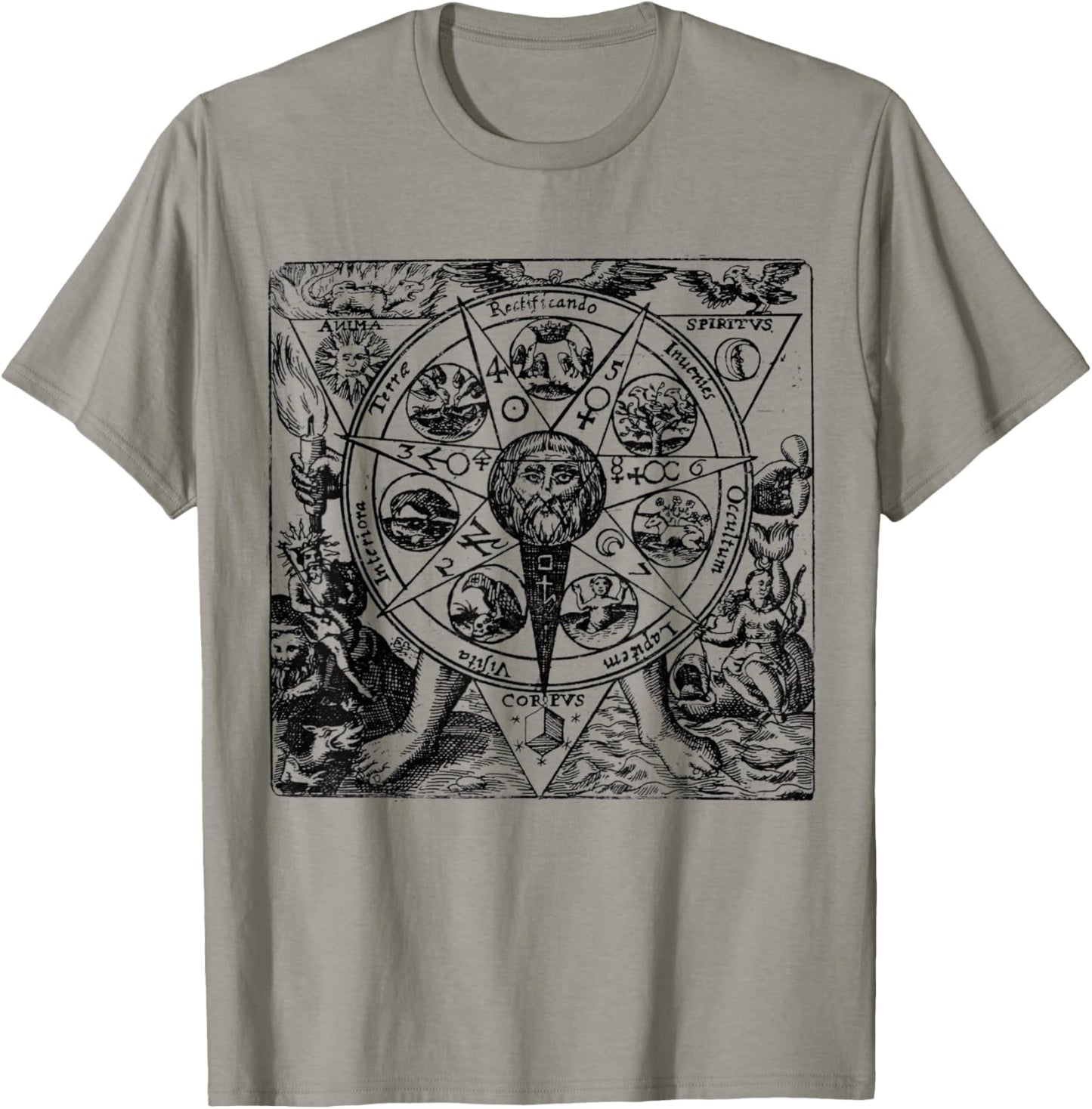 Great Hermetic Arcanum, Alchemist Occult Esoteric T-Shirt - T-Shirt | Sand