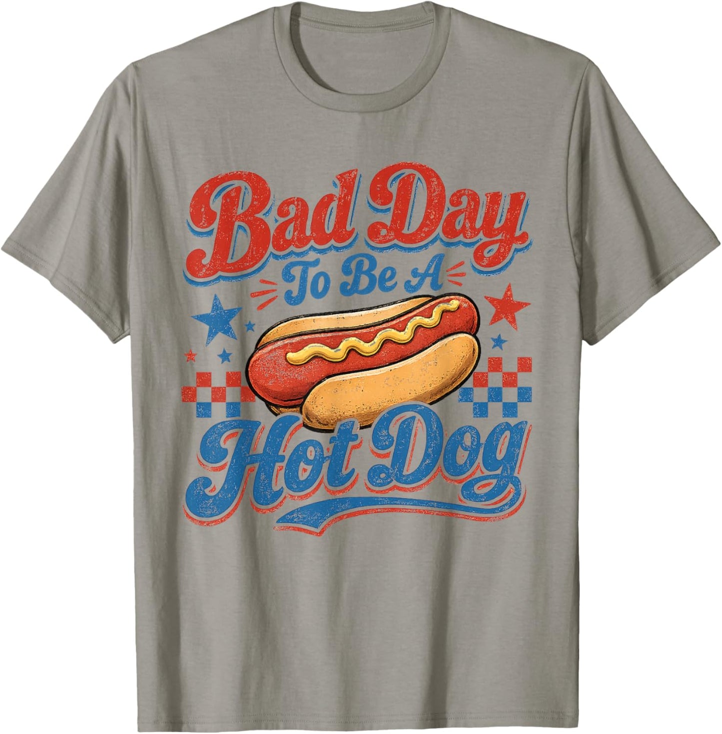 Bad Day to Be A Hot Dog Funny BBQ Grilling 4th of July T-Shirt - T-Shirt | Sand