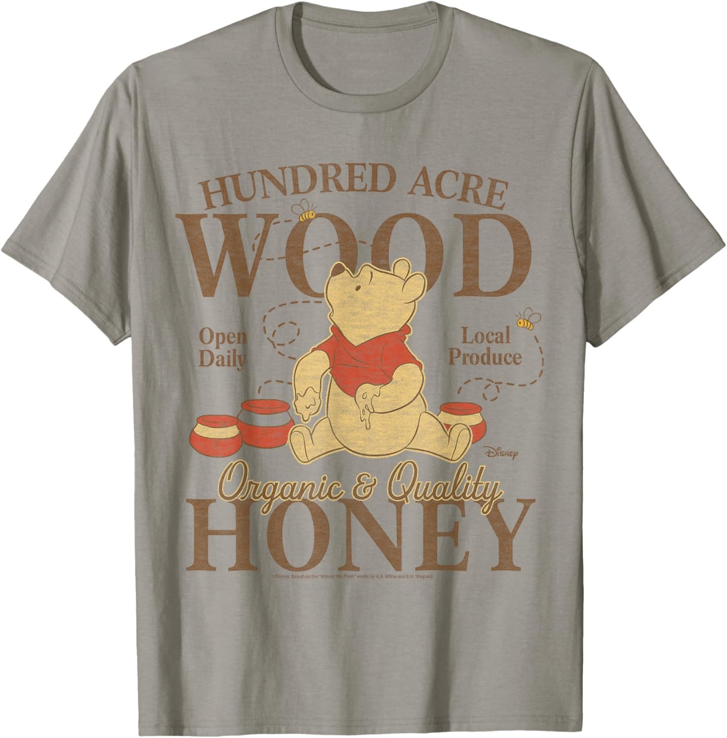 Winnie The Pooh - Hundred Acre Wood Pooh Organic Honey T-Shirt - T-Shirt | Sand