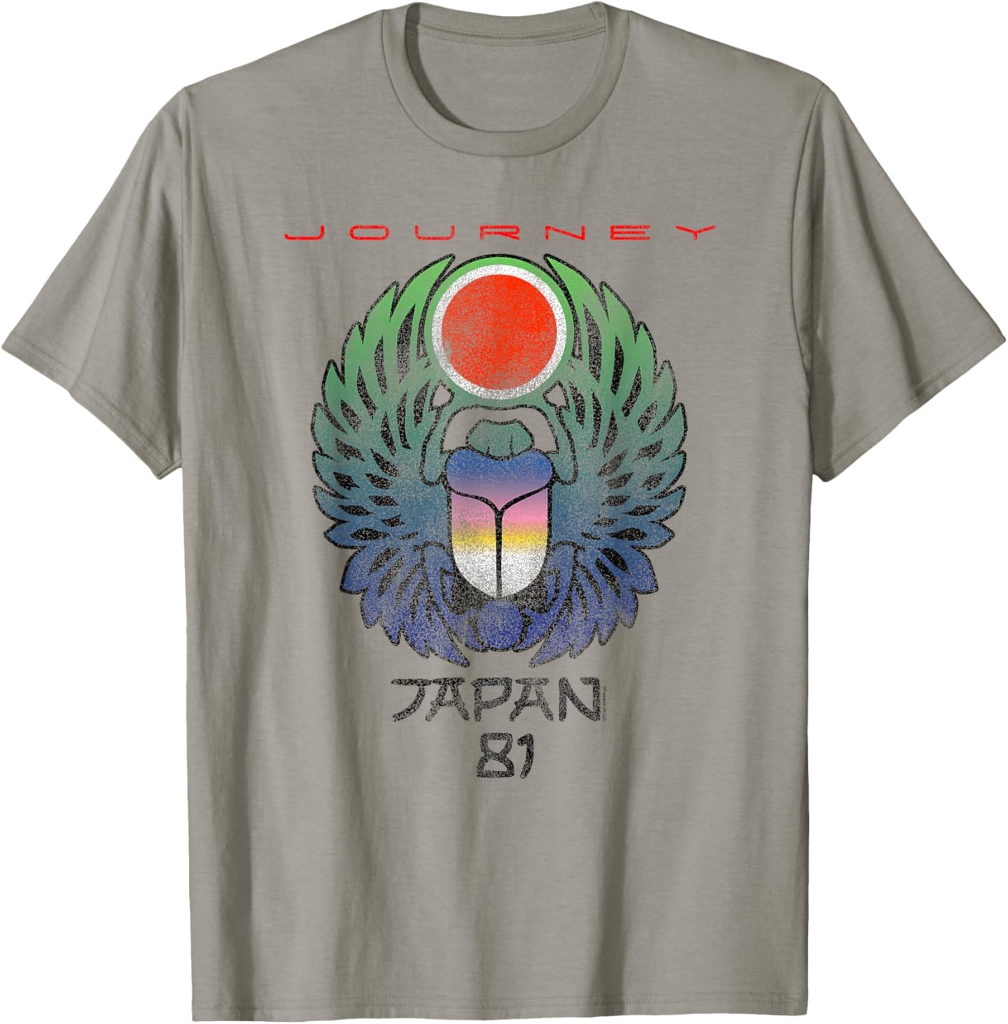 Journey Japan 1981 Scarab Beetle Music T-Shirt - T-Shirt | Sand