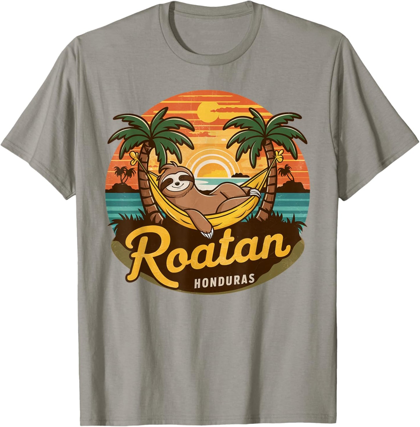 Roatan Sloth, Roatan Honduras Sloth, Roatan T-Shirt - T-Shirt | Sand