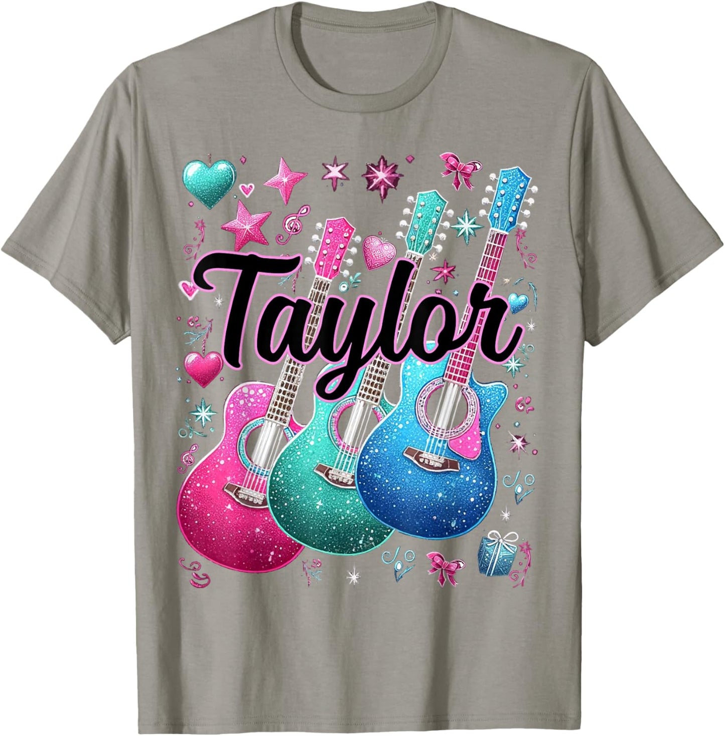Taylor First Name I Love Taylor Girl Groovy 80's Vintage T-Shirt - T-Shirt | Sand