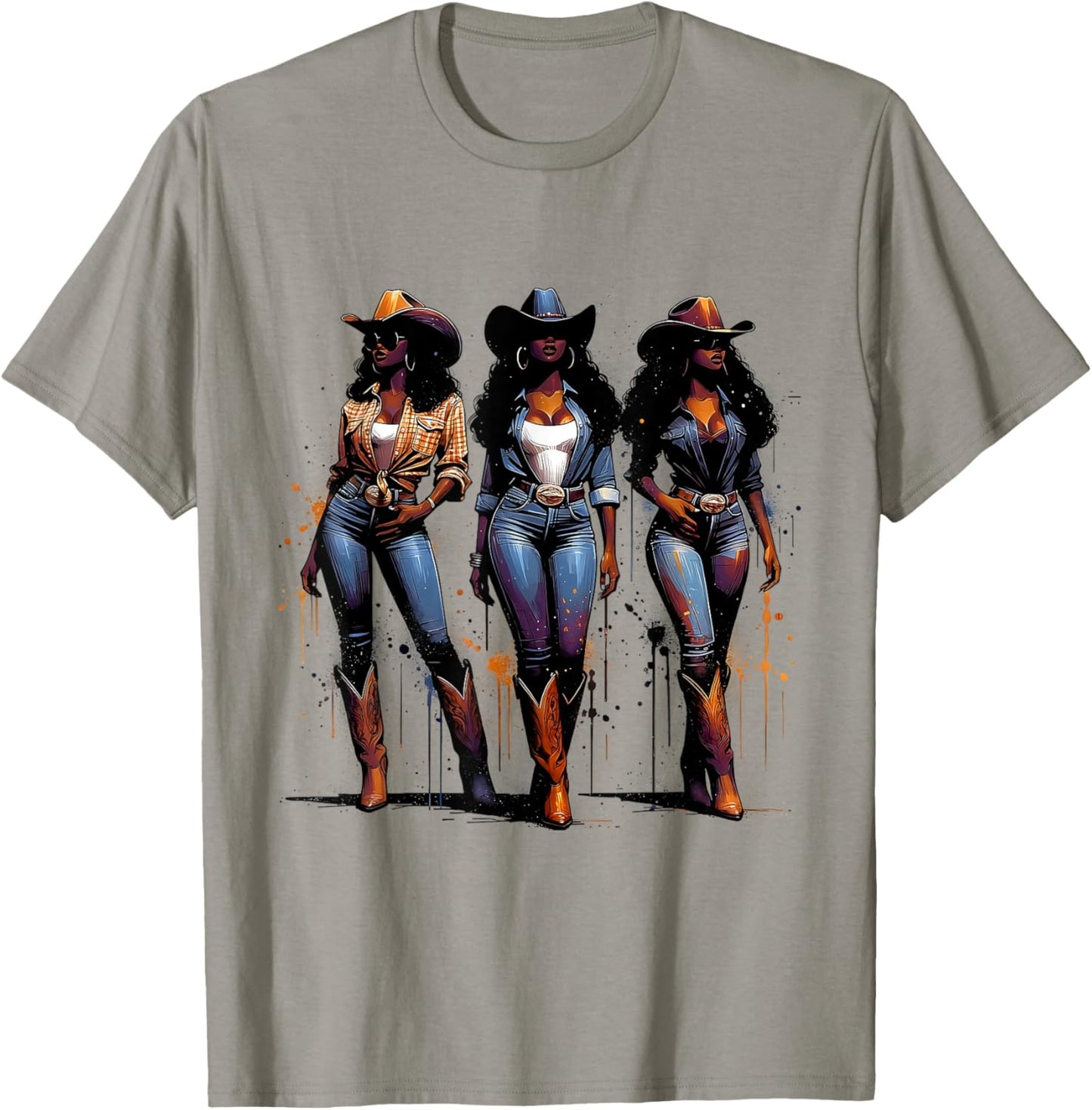 Melanin Rodeo Queen Black Cowgirl African American Western T-Shirt - T-Shirt | Sand