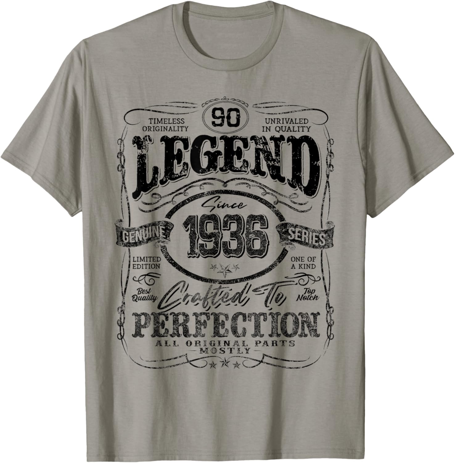 Vintage 1936 Limited Edition Shirt 90 Year Old 90th Birthday T-Shirt - T-Shirt | Sand