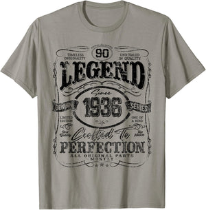 Vintage 1936 Limited Edition Shirt 90 Year Old 90th Birthday T-Shirt - T-Shirt | Sand