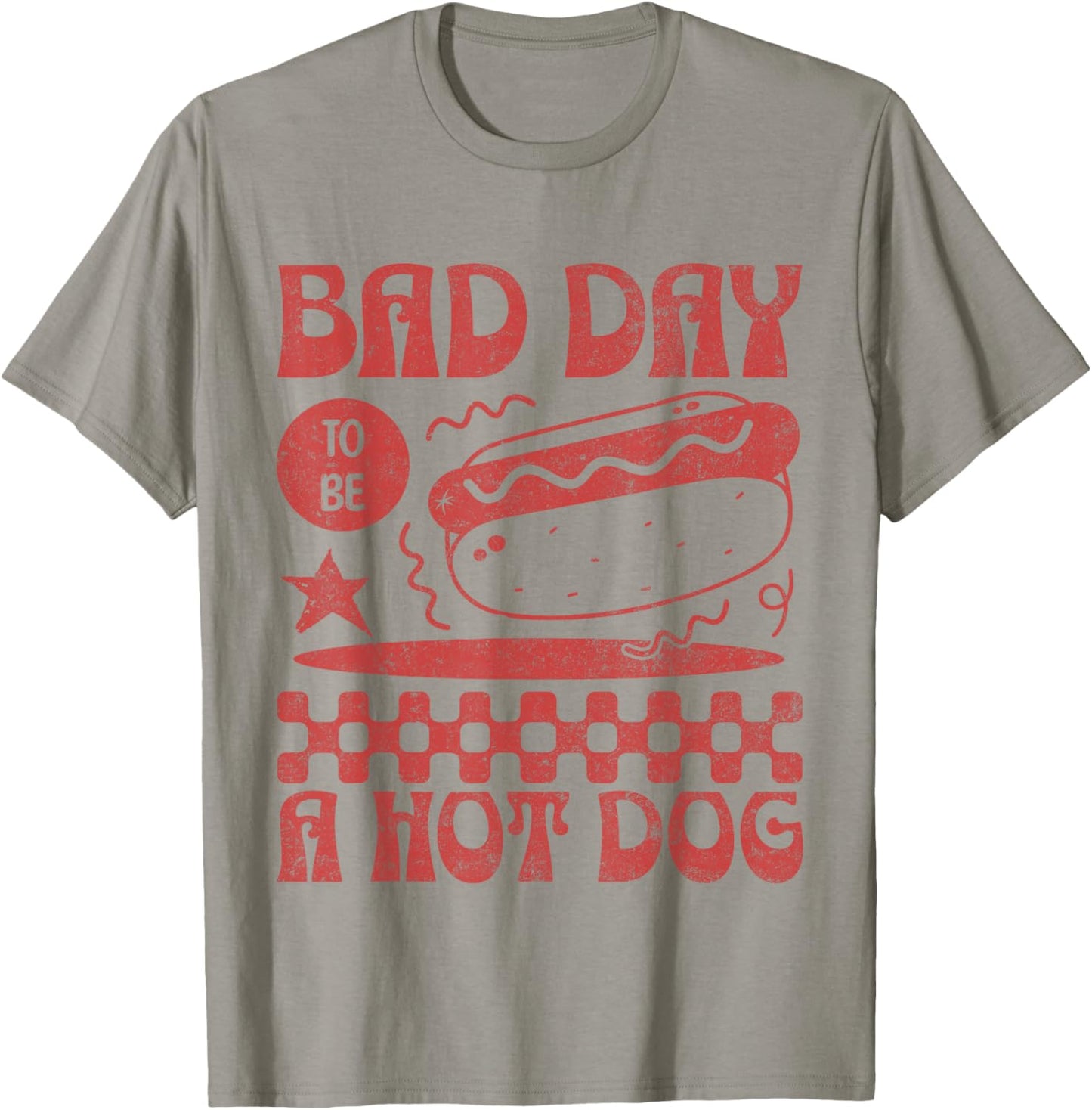 Funny 4th of July Bad Day to Be A Hot Dog T-Shirt - T-Shirt | Sand