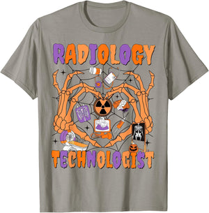 Halloween Radiology Fall Autumn RAD Tech X-ray Technologist T-Shirt - T-Shirt | Sand