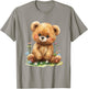 Baby Bear with Flowers Cute Lil Bears Snugglebear Daughter T-Shirt - T-Shirt | Sand