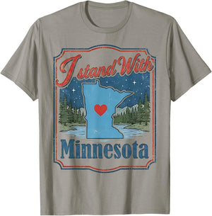 I Stand with Minnesota T-Shirt - T-Shirt | Sand
