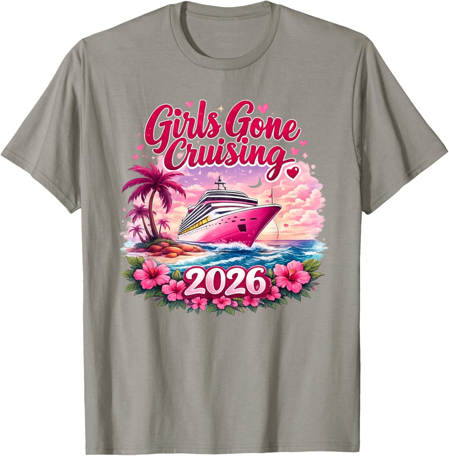 Girls Gone Cruising 2026 Women Cruise Vacation Bestie Women T-Shirt - T-Shirt | Sand