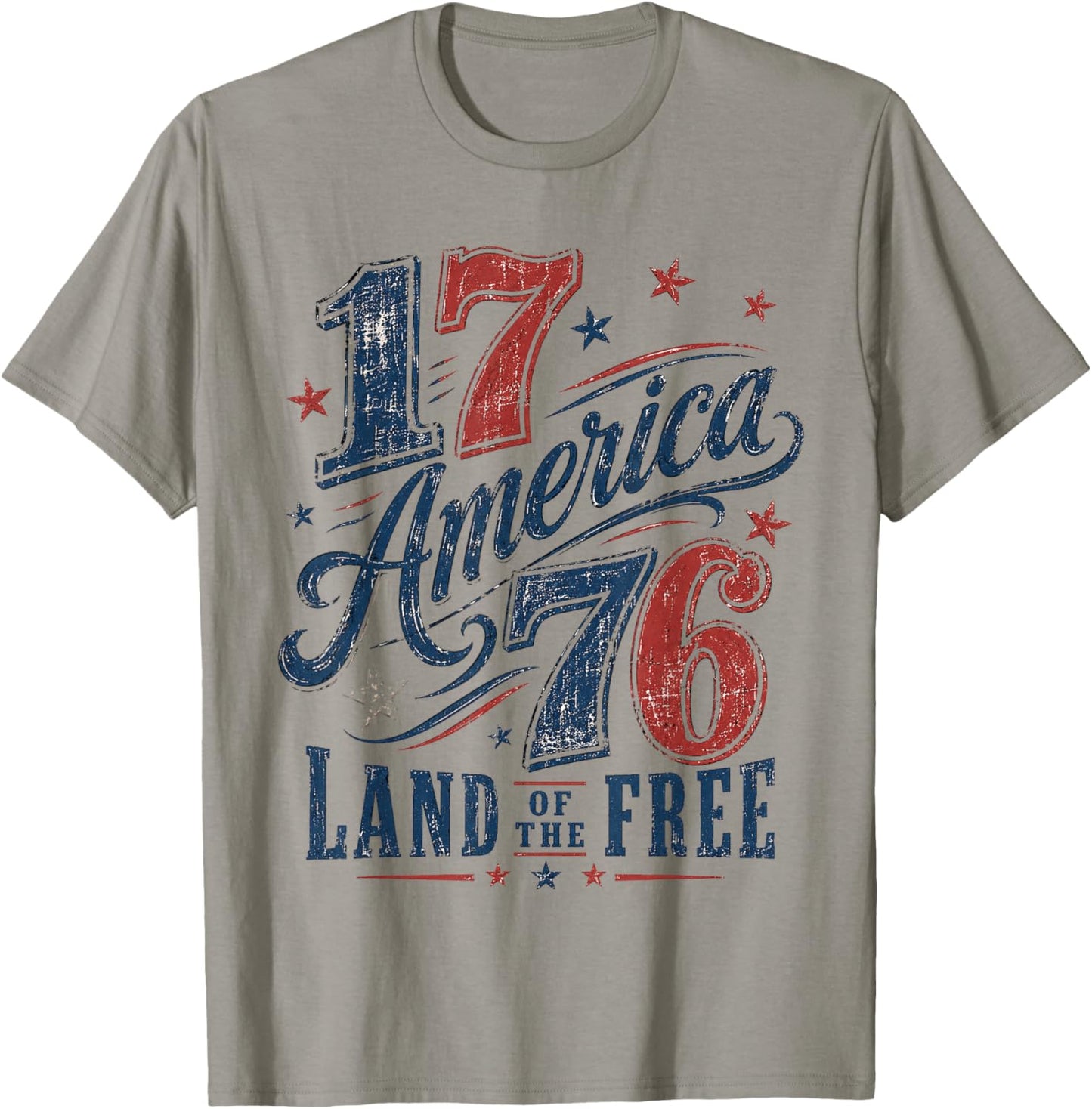 Vintage 1776 America Land of the Free Retro Patriotic T-Shirt - T-Shirt | Sand