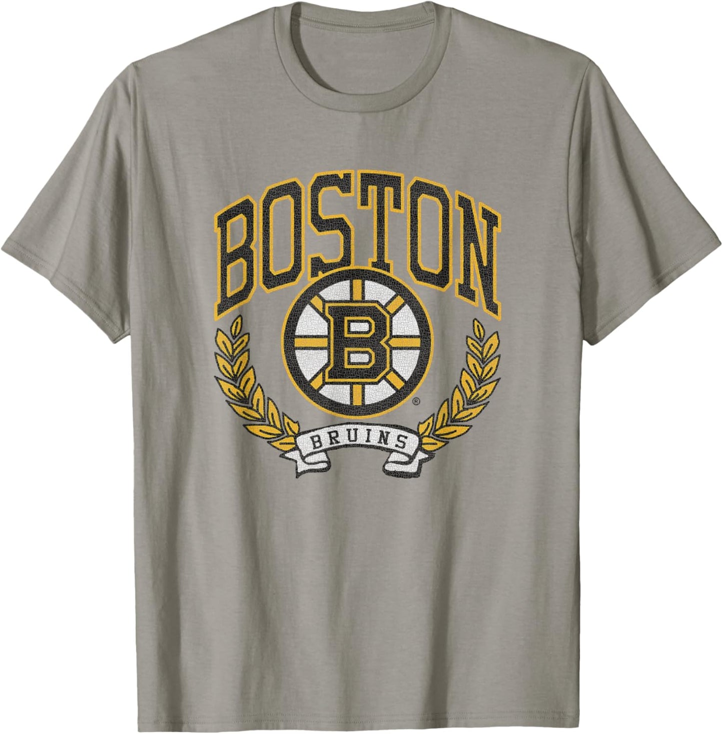 Boston Bruins Vintage Victory Gray Officially Licensed T-Shirt - T-Shirt | Sand