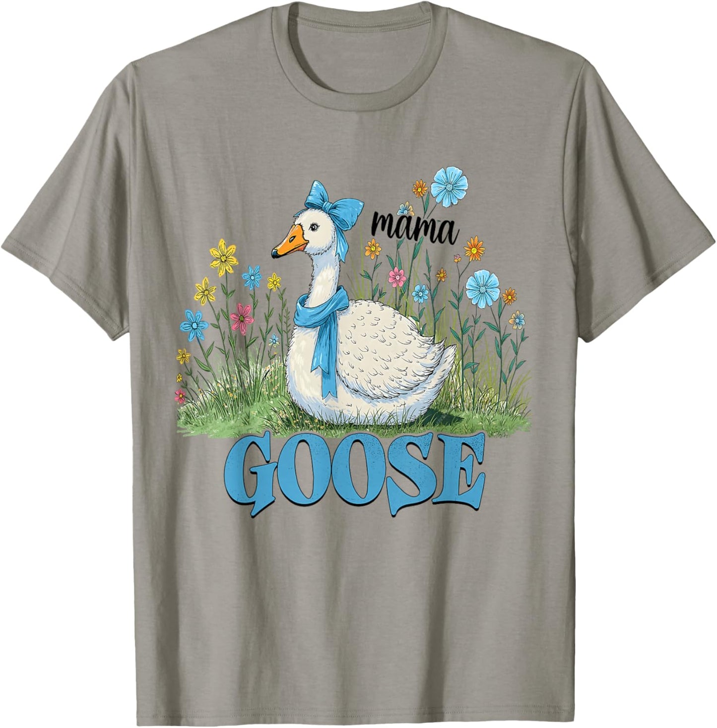 Wildflowers Mama Goose Coquette Bow Mother's Day Mom Mommy T-Shirt - T-Shirt | Sand