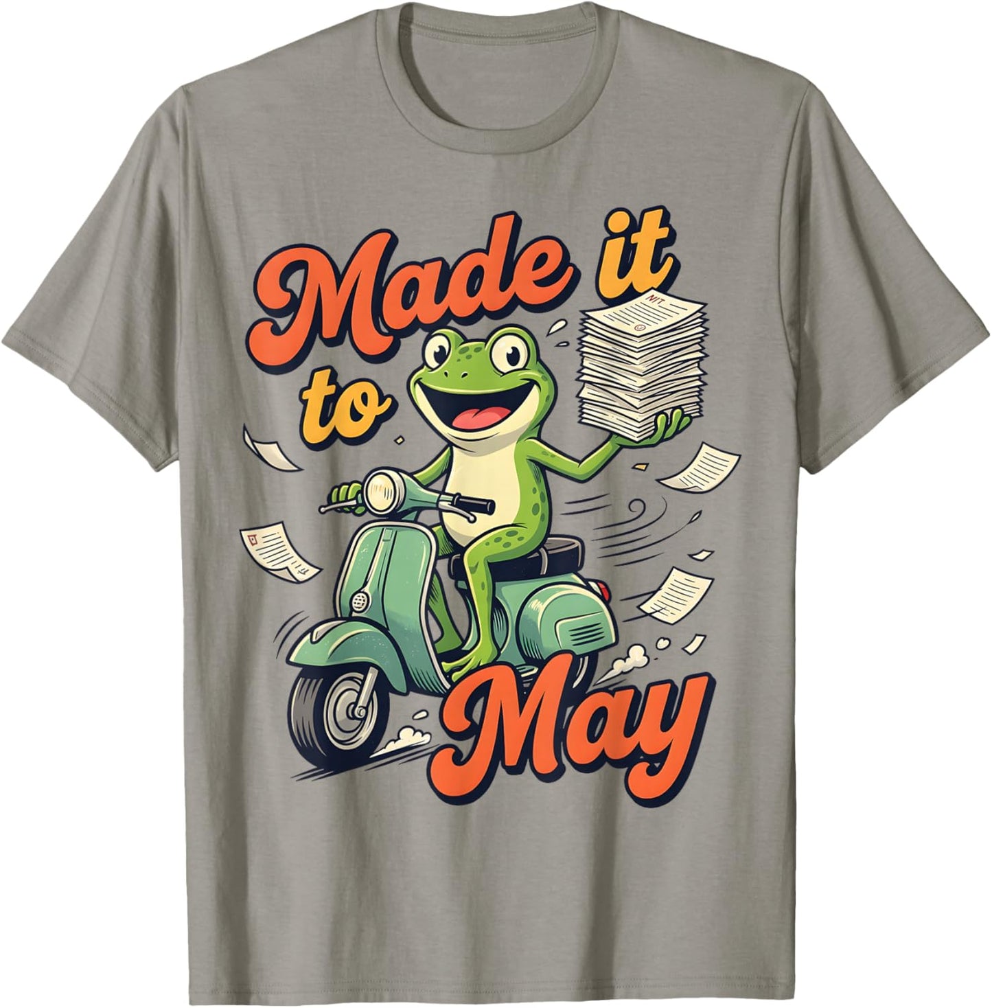 Funny Frog Made It to May Teacher Last Day T-Shirt - T-Shirt | Sand
