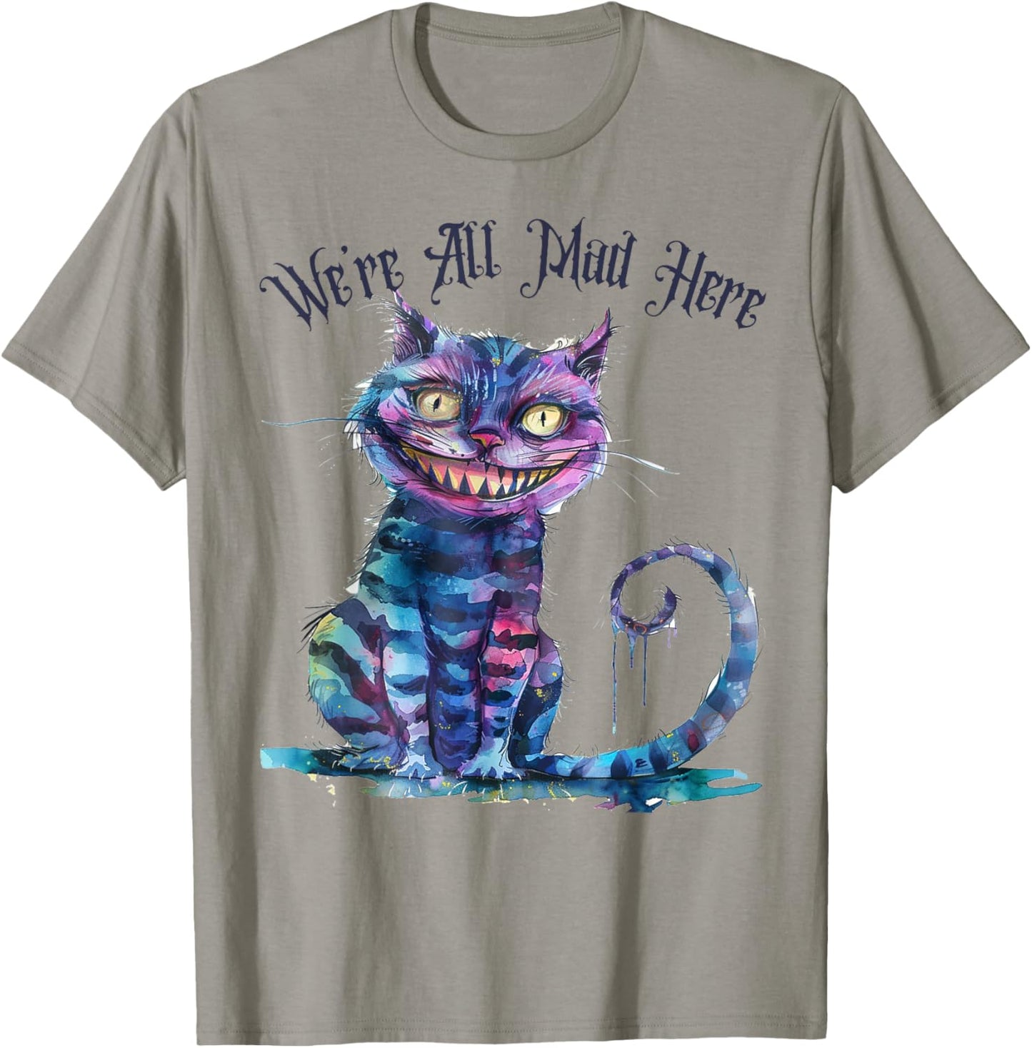 We're All Mad Here Cheshire Cat Alice Wonderland Book Boys T-Shirt - T-Shirt | Sand