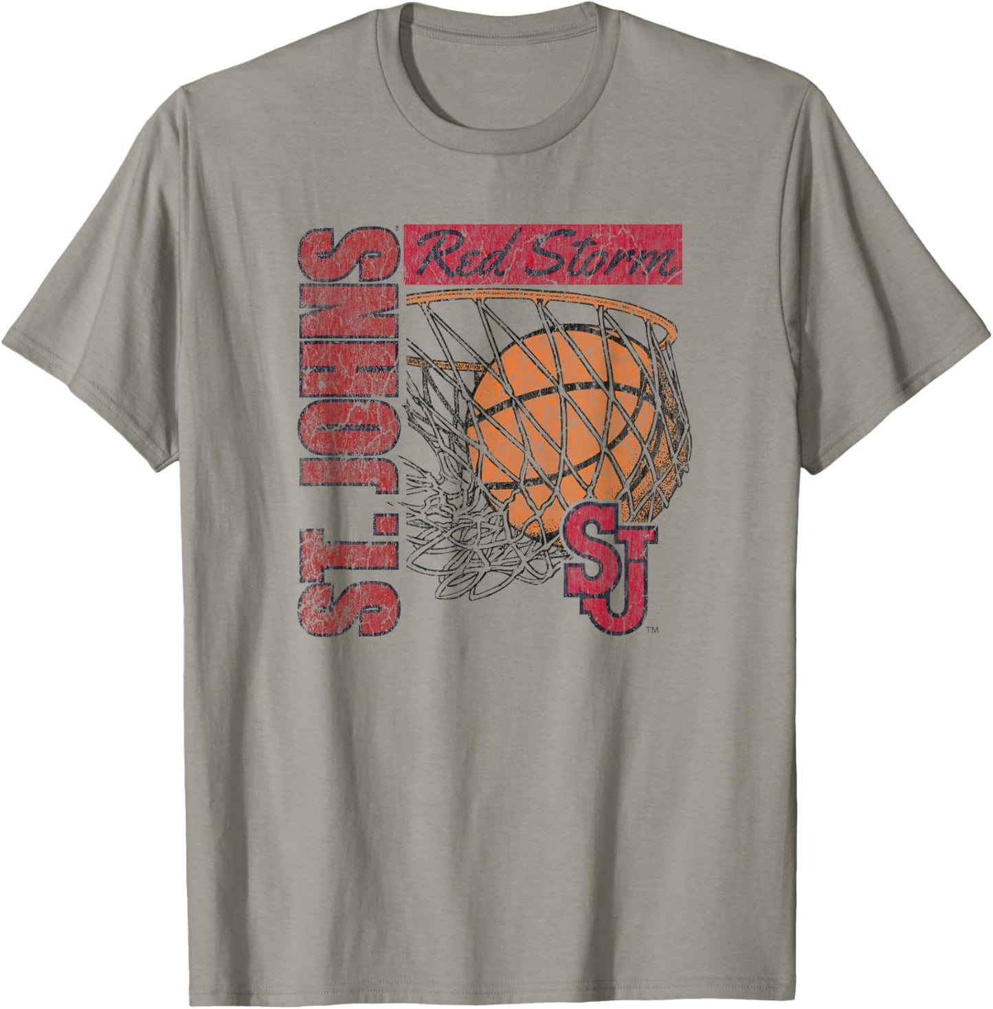 St. John's Red Storm Vintage Basketball 90's White T-Shirt - T-Shirt | Sand