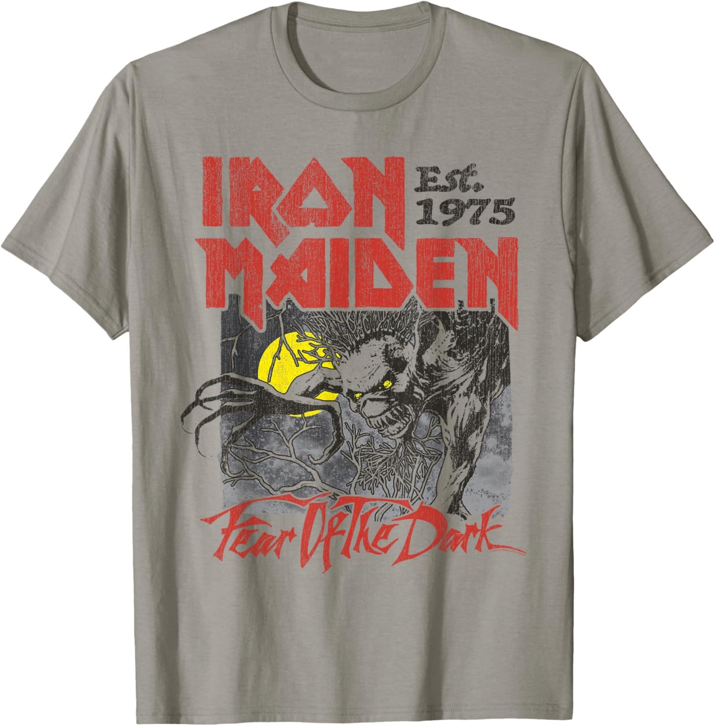 Iron Maiden Fear of The Dark Lemon T-Shirt - T-Shirt | Sand