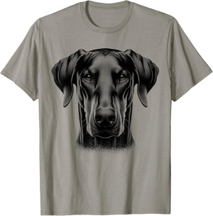 Proud Doberman Head with Floppy Ears T-Shirt - T-Shirt | Sand