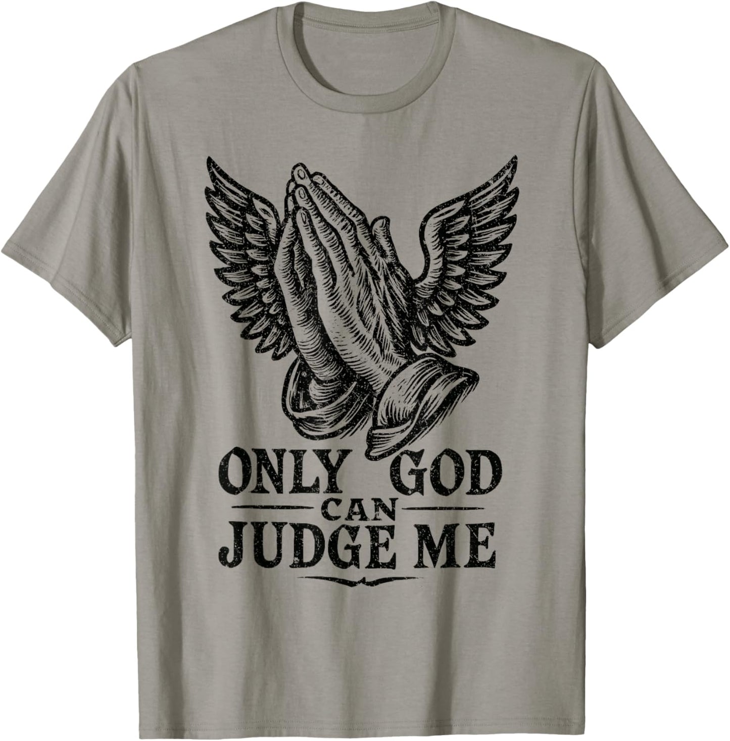 Tatouage Chicano Only God Can Judge Me Prayer Hands Colombes T-Shirt - T-Shirt | Sand