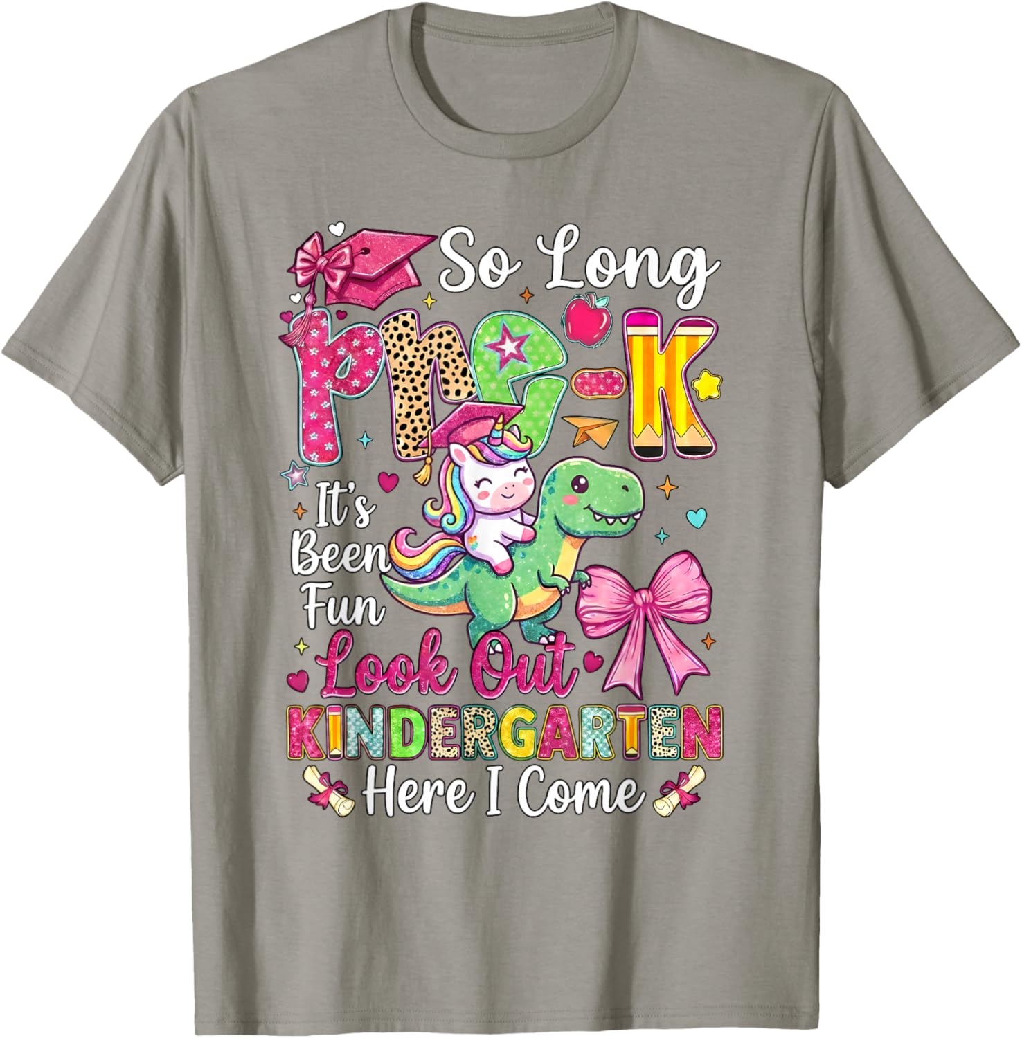 So Long Pre-K Its Been Fun Look Out Kindergarten Here I Come T-Shirt - T-Shirt | Sand