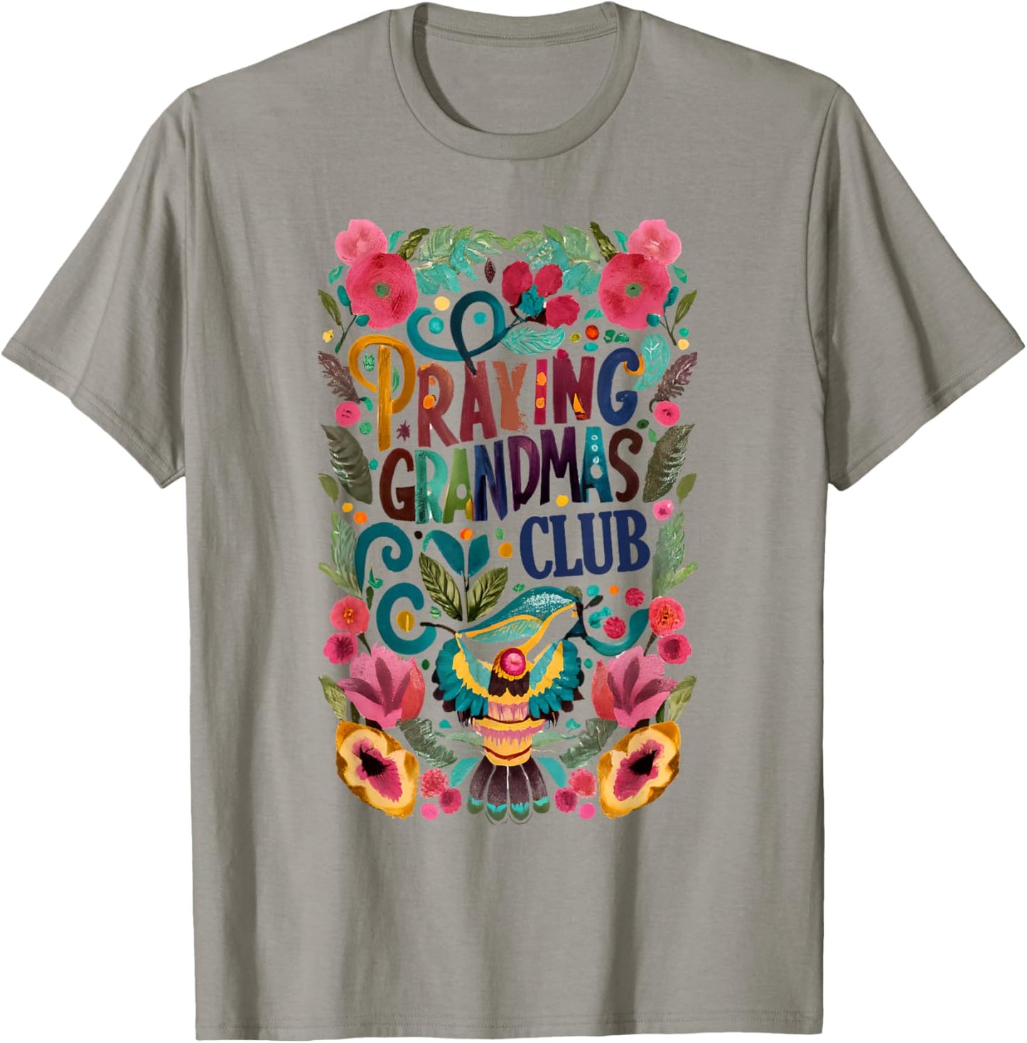 Praying Grandma Club Faith Grandmother Prayers Christians T-Shirt - T-Shirt | Sand