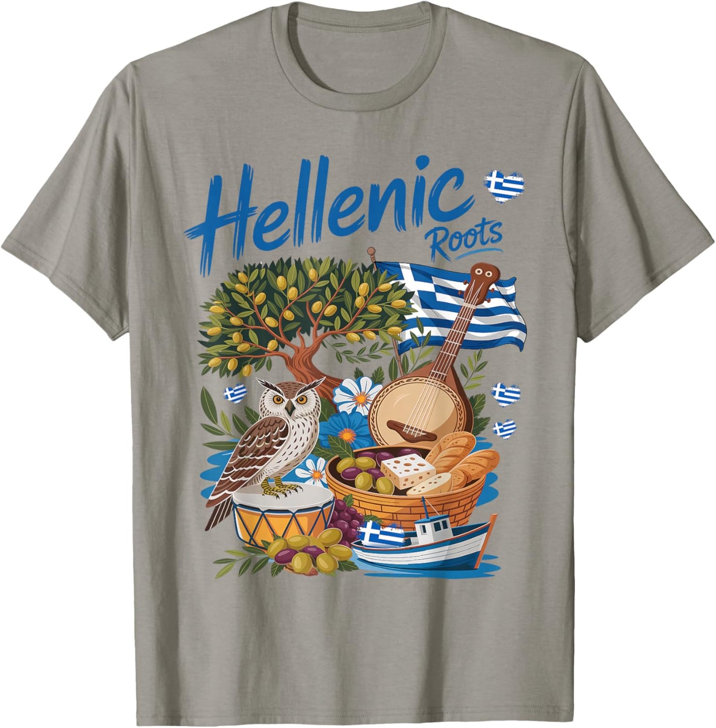 Greek Flag Outfit Idea for Kids with Hellenic Greece Roots T-Shirt - T-Shirt | Sand