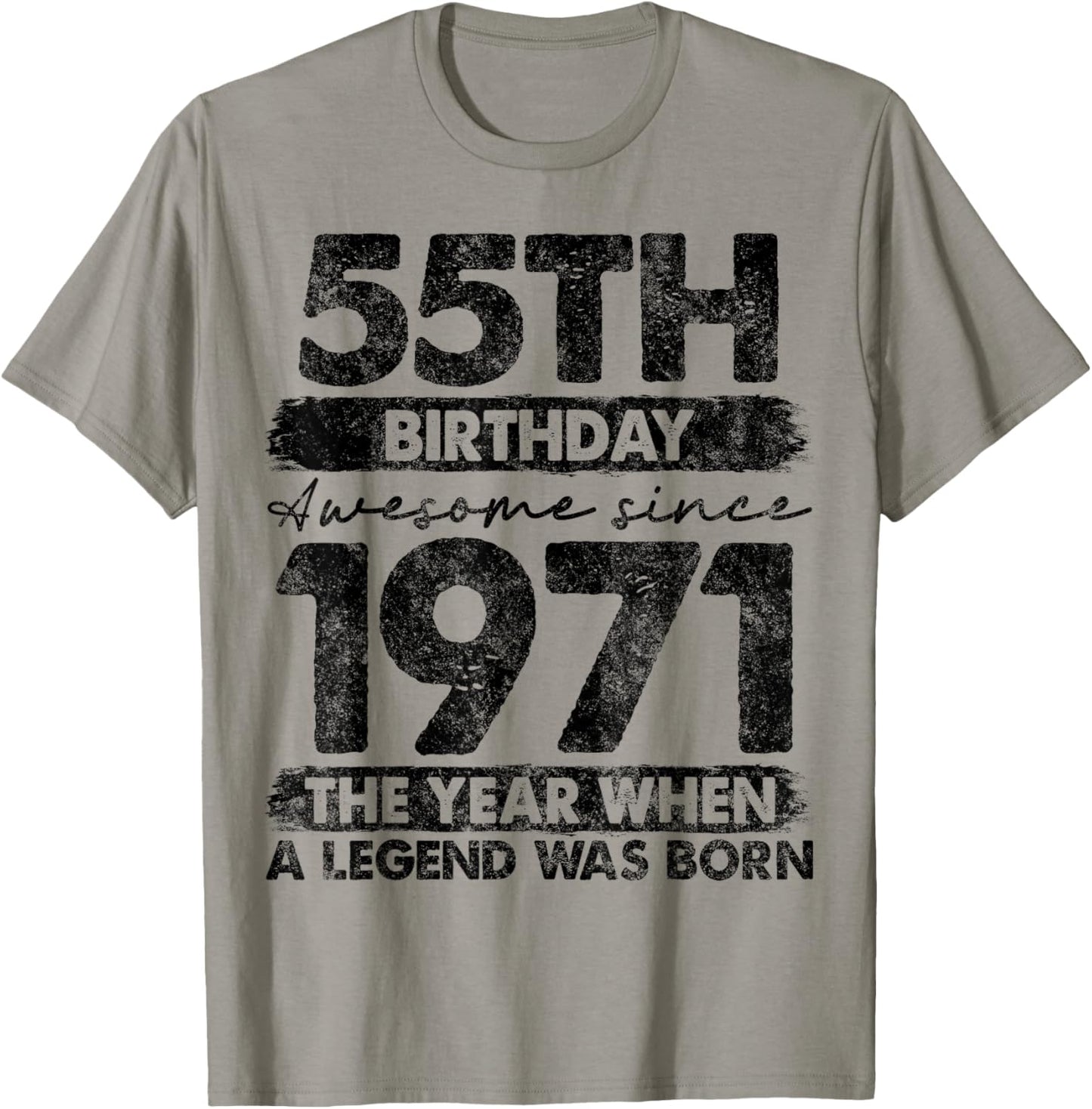 55 Year Old Gifts Vintage 1971 Limited Edition 55th Birthday T-Shirt - T-Shirt | Sand